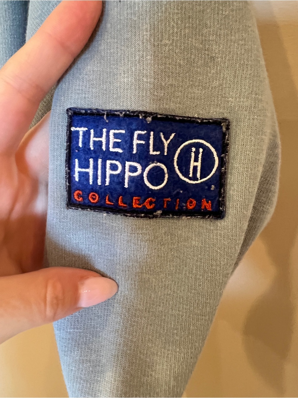 The Fly Hippo Collection Blue Cropped Sweatshirt Size Small - Picture 5 of 9